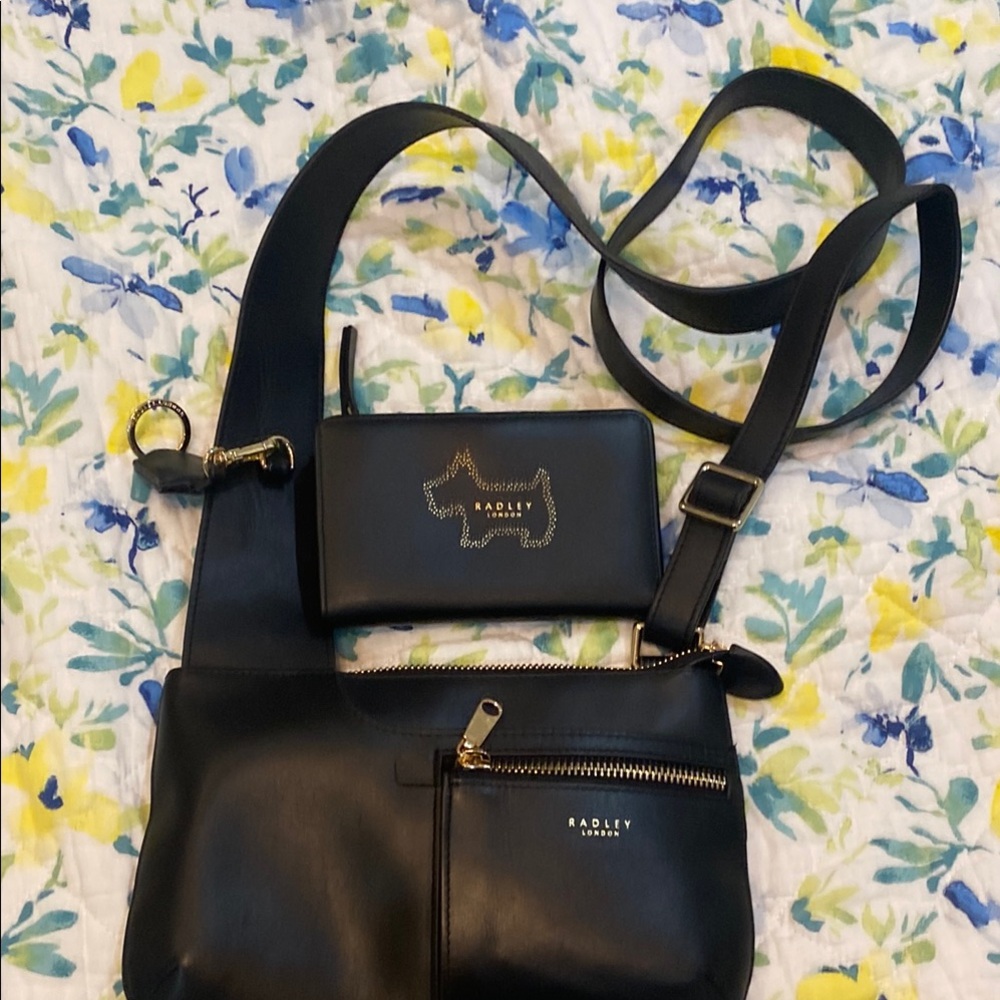 Radley London Black Crossbody Bag and Wallet